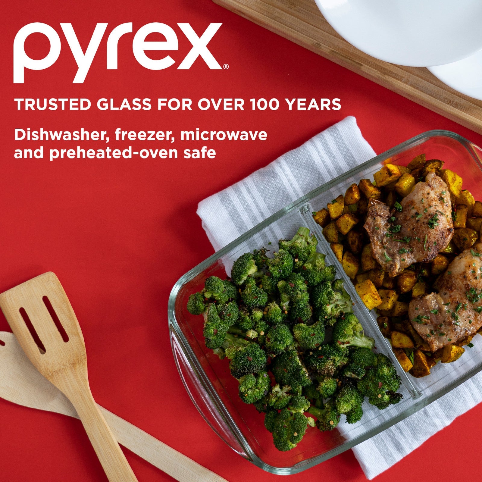 Pyrex® 8” x 12” Divided Glass Baking Dish - Image 6
