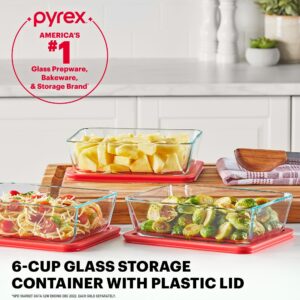 Alternative view of Pyrex® Simply Store® 6-Cup Rectangle Glass Storage with Plastic Lid